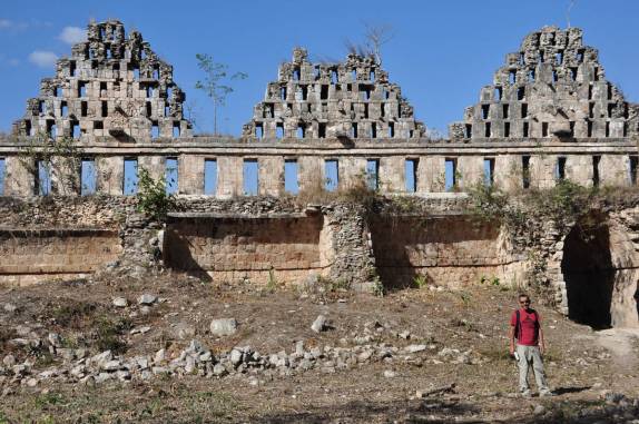 Explorando as ruínas mayas de Uxmal, no Yucatán, sul do México